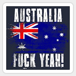 Australia Fuck Yeah! Wartorn Distressed Flag Sticker